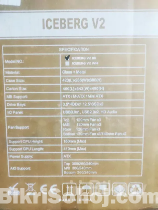 Pc Power Pp H-40 Bk V2 Iceberg  Gaming Casing